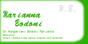 marianna bodoni business card